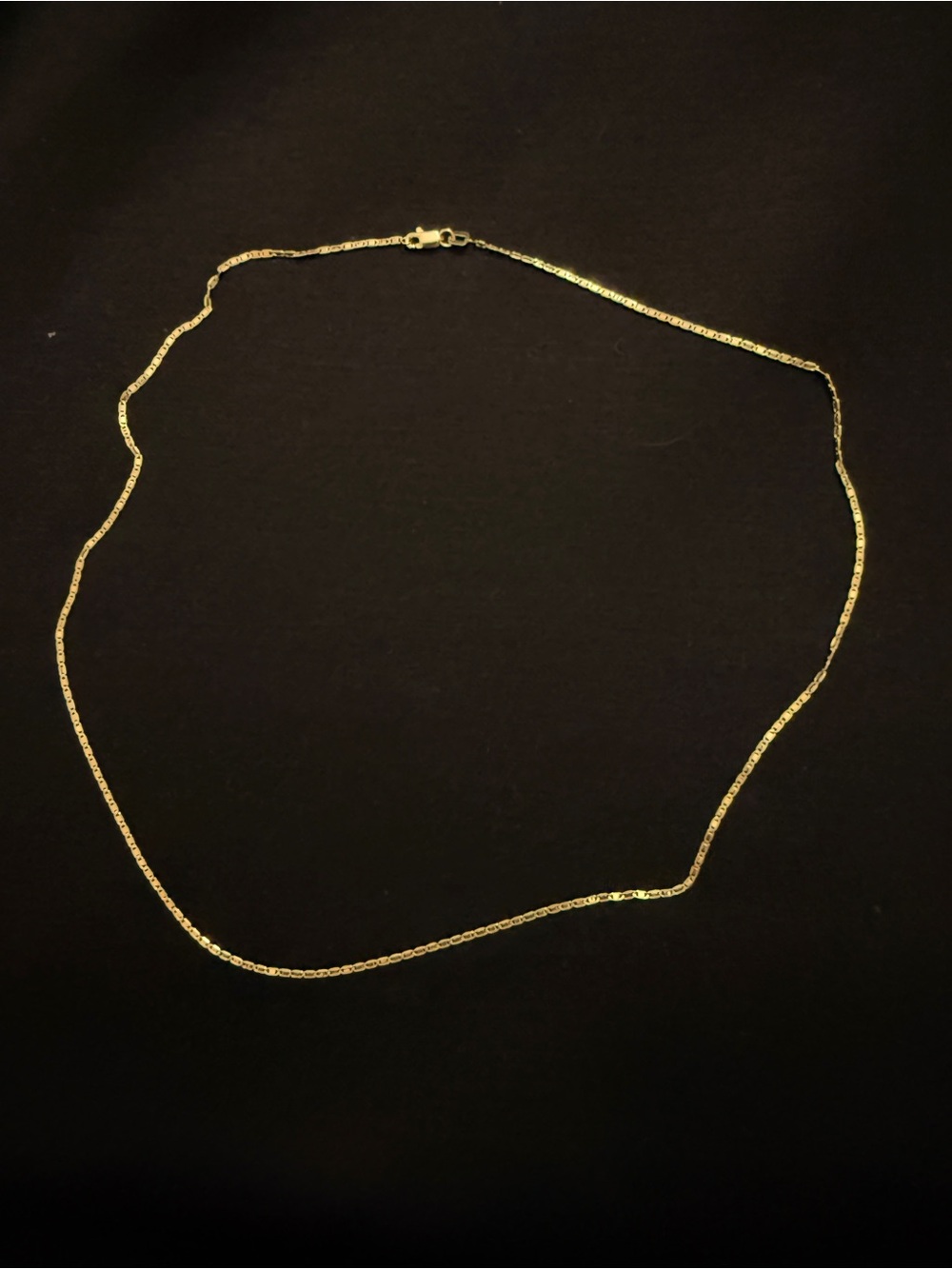 18K Solid Yellow Gold Valentino Necklace